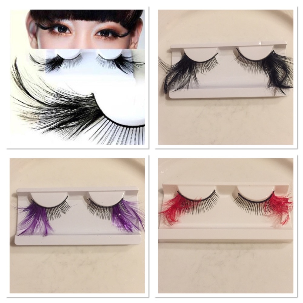 ⭐️ Awesome Pair of sexy Long side feather eyelashes available in various colors